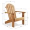 Casafield Children's Adirondack Chair, Cedar Wood Outdoor Kid's Chairs for Patio, Deck, Lawn and Garden, Partially Pre-Assembled